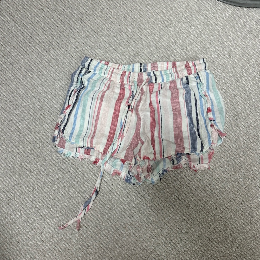 Bella Dahl striped shorts with tie at waist
